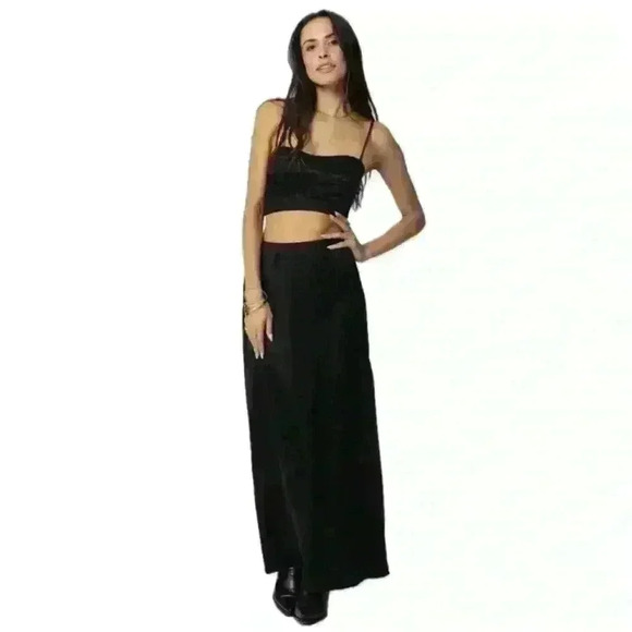 Stillwater- The "Cupro Silky Dani Maxi Skirt" Black Extra Small New With Tags! - Picture 4 of 10